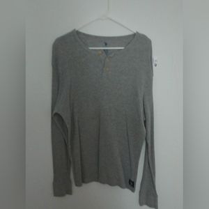 Men's gray long sleeve thermal